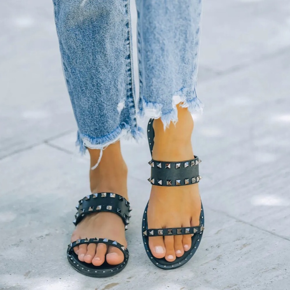 Vici Dolls black studded sandals